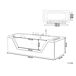 Beliani Bañera de interior SAMANA 76x162 Beliani Bañera de interior SAMANA 76x162 Blanco