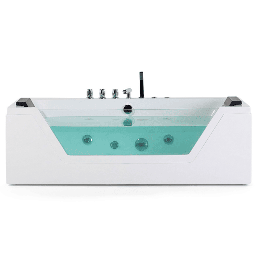 Banheira de hidromassagem de canto com LED SAMANA 1620 x 760 mm Branco