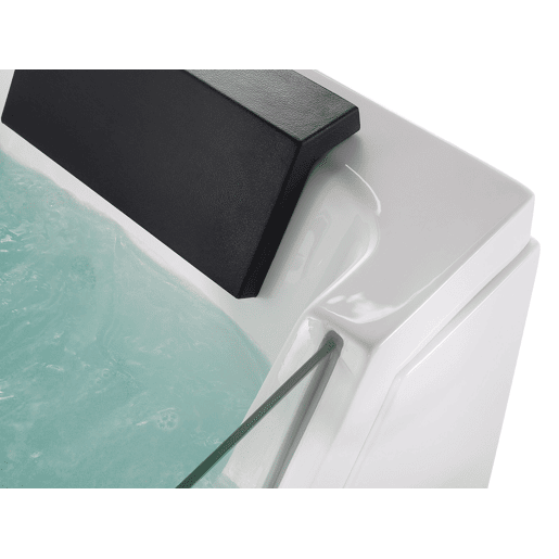 Banheira de hidromassagem de canto com LED SAMANA 1620 x 760 mm Branco