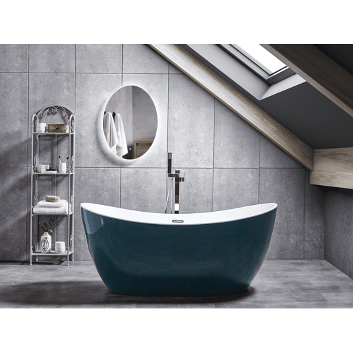 Banheira autónoma ANTIGUA 1700 x 770 mm Azul esverdeado