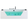 Banheira de hidromassagem de canto com LED SAMANA Branco