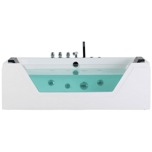 Banheira de hidromassagem de canto com LED SAMANA Branco