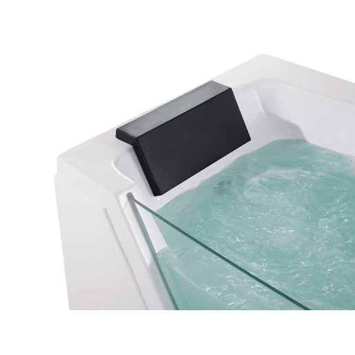 Banheira de hidromassagem de canto com LED SAMANA Branco