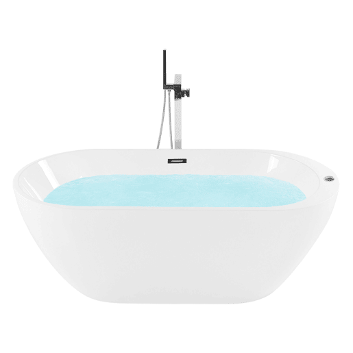 Banheira de hidromassagem independente com LED NEVIS 1700 x 800 mm Branco