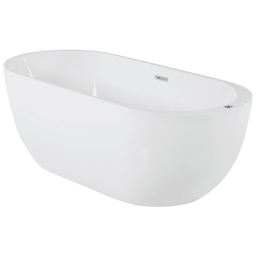 Banheira de hidromassagem independente com LED NEVIS 1700 x 800 mm Branco