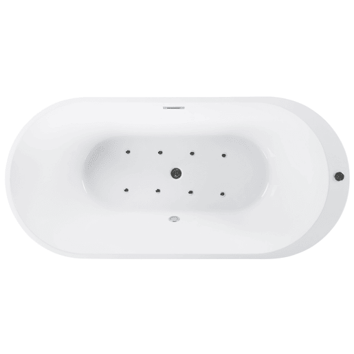 Banheira de hidromassagem independente com LED NEVIS 1700 x 800 mm Branco