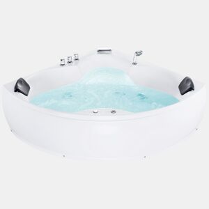 Banheira de hidromassagem de canto com LED SENADO 2050 x 1500 mm Branco