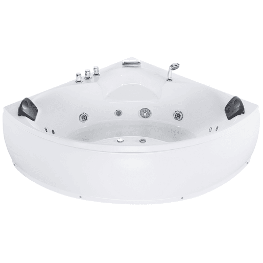 Banheira de hidromassagem de canto com LED SENADO 2050 x 1500 mm Branco