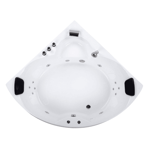 Banheira de hidromassagem de canto com LED SENADO 2050 x 1500 mm Branco