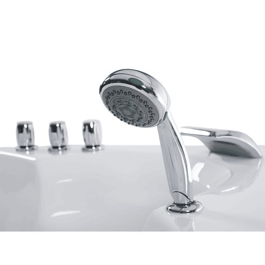 Banheira de hidromassagem de canto com LED SENADO 2050 x 1500 mm Branco