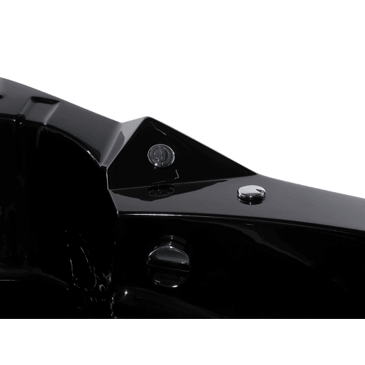 Banheira de hidromassagem de canto com LED MARTINICA 2140 x 1550 mm Preto