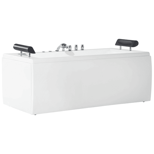 Banheira de hidromassagem de canto com LED MONTEGO Branco