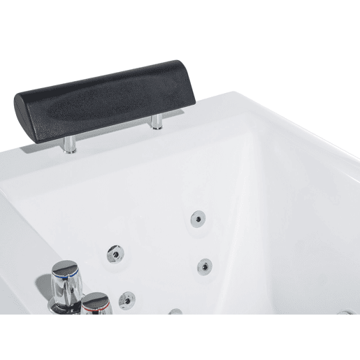 Banheira de hidromassagem de canto com LED MONTEGO Branco