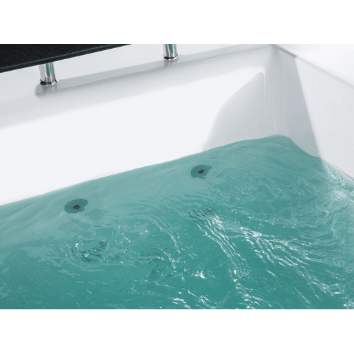 Banheira de hidromassagem de canto com LED MONTEGO Branco