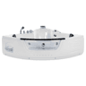 Banheira de hidromassagem de canto com LED MARTINICA 1980 x 1440 mm Branco