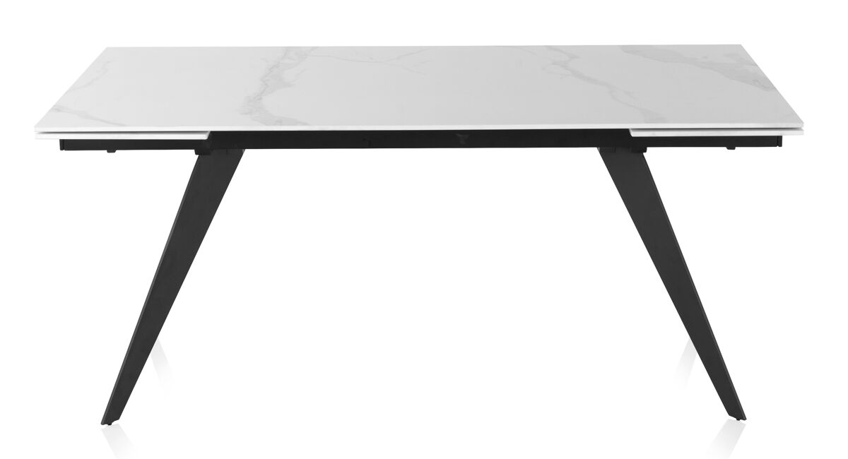 Mesa Extensible Ceramica Cm Soporte Metal Color Negro