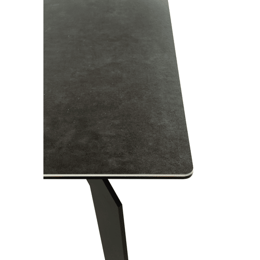 Mesa cinza tampo de cerâmica e perna de metal 150X90 cm