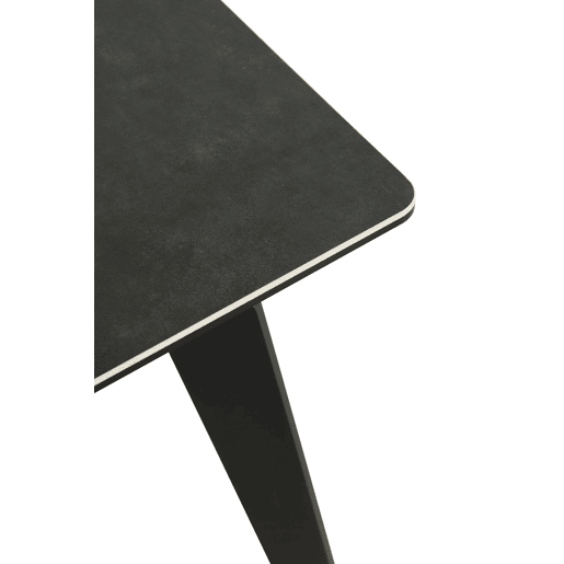 Mesa cinza tampo de cerâmica e perna de metal 150X90 cm