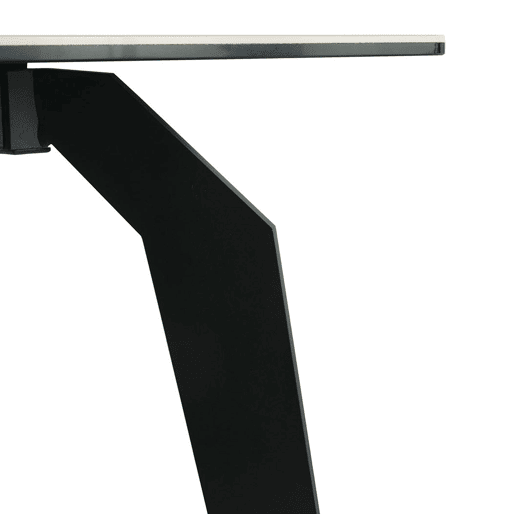 Mesa cinza tampo de cerâmica e perna de metal 150X90 cm