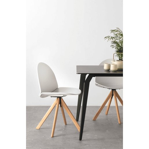 Mesa cinza tampo de cerâmica e perna de metal 150X90 cm