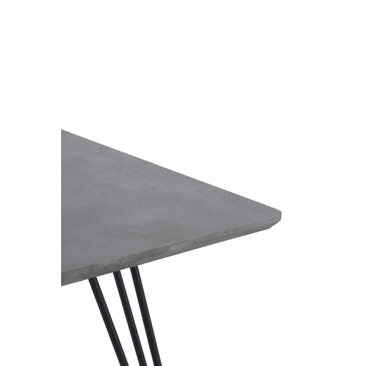 Mesa de melamina efeito concreto e pernas de metal 160X90 cm