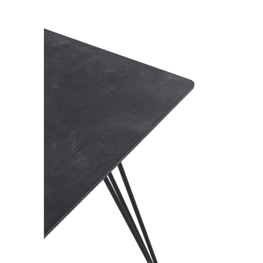 Mesa de melamina com efeito de pedra e pernas de metal 160X90 cm