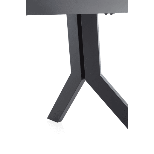 Mesa extensível branca tampo de mármore cerâmico e pernas de metal 160210X90 cm