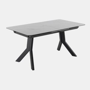 Mesa extensível cinza Tampo de cerâmica e pernas de metal 160210X90 cm