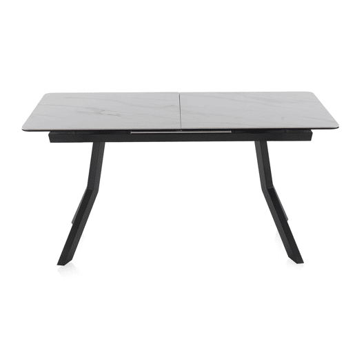 Mesa extensível cinza Tampo de cerâmica e pernas de metal 160210X90 cm
