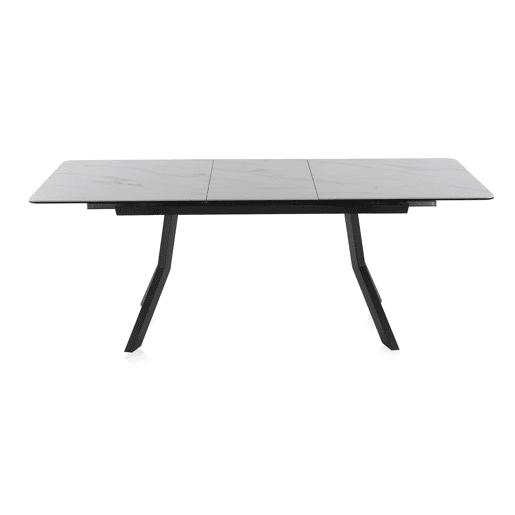 Mesa extensível cinza Tampo de cerâmica e pernas de metal 160210X90 cm