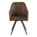 Sillón efecto piel con patas metálicas Sillón efecto piel con patas metálicas Marron