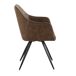 Sillón efecto piel con patas metálicas Sillón efecto piel con patas metálicas Marron