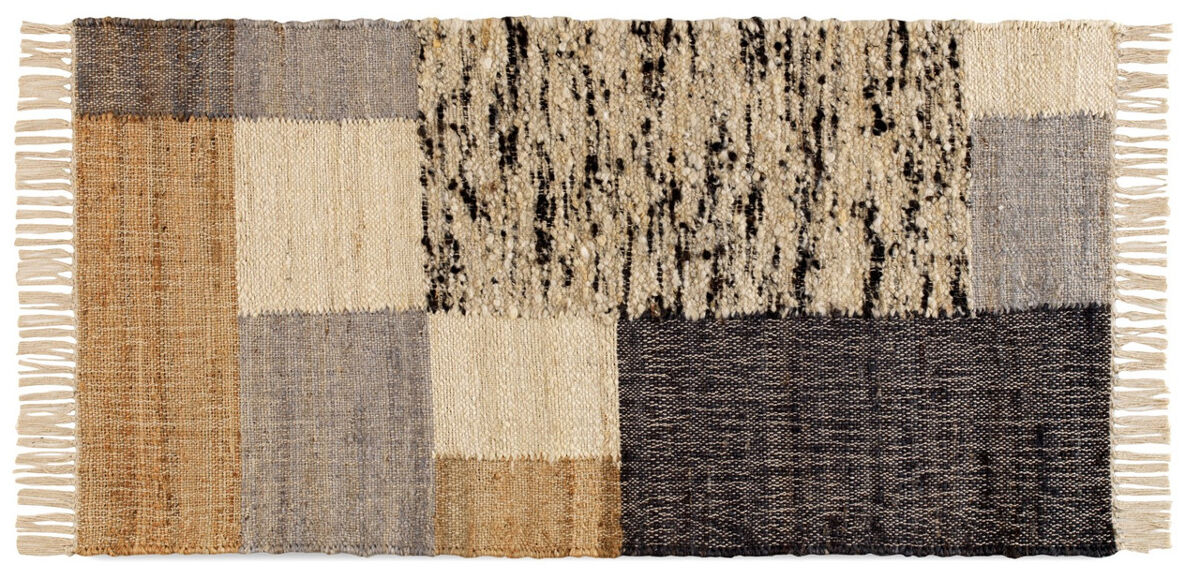 Yute/lana/alg. alfombra 60x120cm