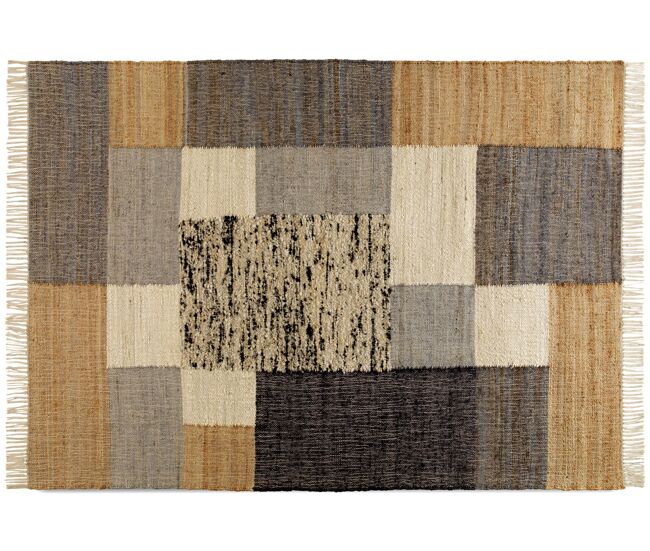 Alfombra yute/lana/alg 120x180 cm