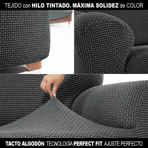Capa do Sofá Sofaskins NIAGARA Cinzento escuro - Sofá de 2 Lugares 140 - 180 cm