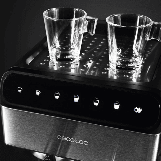 Cecotec Máquina de café semi automática com thermoblock, 20 bares e depósito de leite.