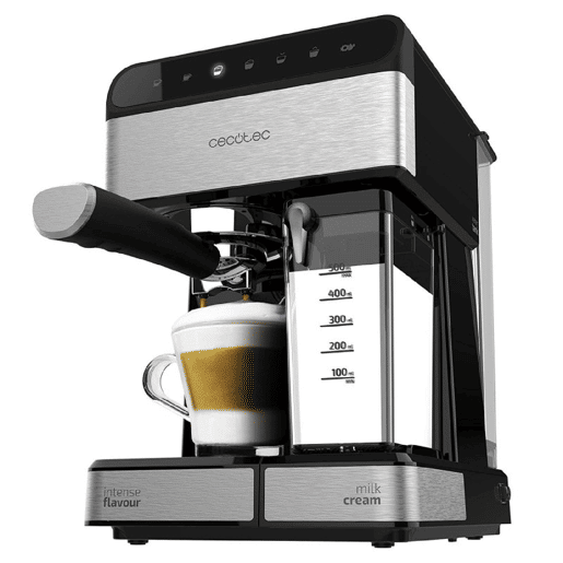 Cecotec Máquina de café semi automática com thermoblock, 20 bares e depósito de leite.