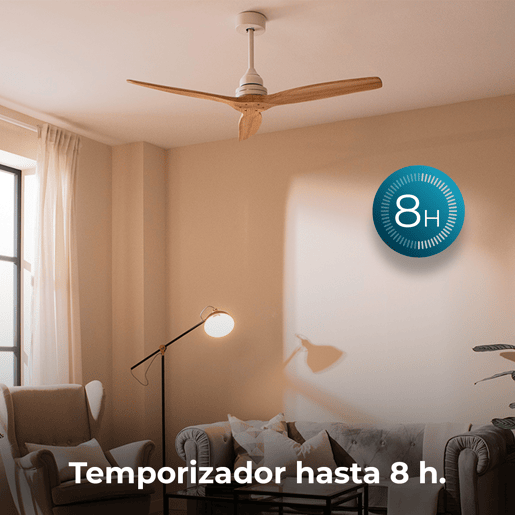 Cecotec Ventoinha de teto de 65 W e 52u2019u2019 com luz LED, comando à distância, 3 velocidades, 3 pás e modo winter-summer. Cecotec Ventoinha de teto de 65 W e 52u2019u2019 com luz LED, comando à distância, 3 velocidades, 3 pás e modo winter-summer.