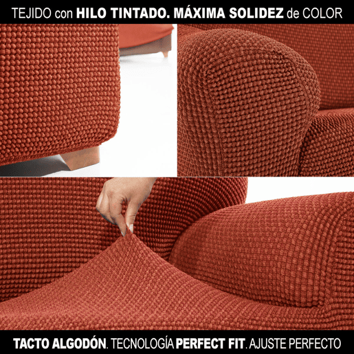Capa do Sofá Sofaskins NIAGARA Laranja escuro - Sofá de 4 lugares 230 - 270 cm
