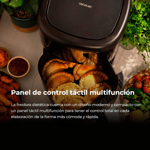 Cecotec Fritadeira digital e compacta sem óleo de 6 L de capacidade, com tecnologia PerfectCook e pack de acessórios.
