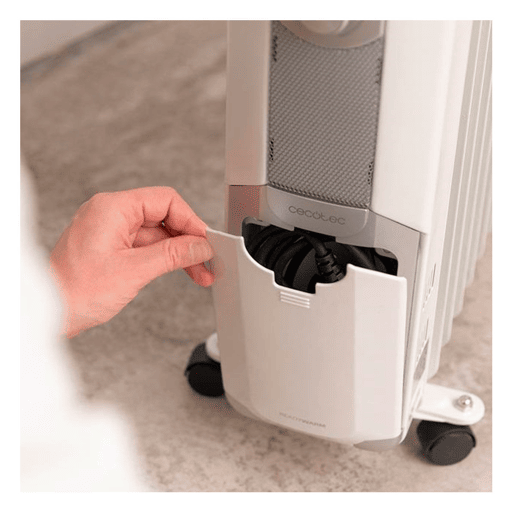 Cecotec Aquecedor a óleo de 11 módulos de 2500 W com 3 níveis de potência, 25 m² de cobertura, recolhe-cabos, controlo simples, alça, rodas e duplo sistema de segurança.