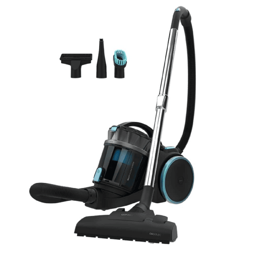 Cecotec Aspirador Conga Rockstar Multicyclonic XL de 800 W. Multiciclónico sem sacos. Capacidade máxima do depósito até 4 L com filtragem de alta eficiência e tubo telescópico metálico. Inclui 3 acessórios.