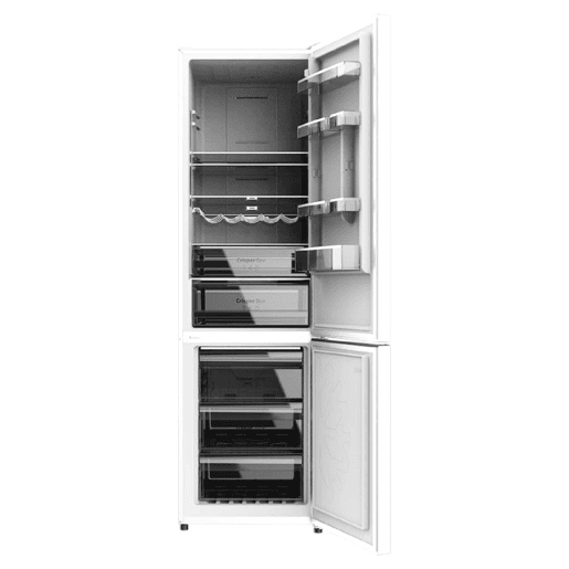 Cecotec Frigorífico Combi Inox com capacidade de 356 l, 200 cm de altura e 60 cm de largura, classe D, com sistema Multi Air Flow, Total No Frost e 2 gaveta para produtos frescos, adaptável a todas as suas necessidades.
