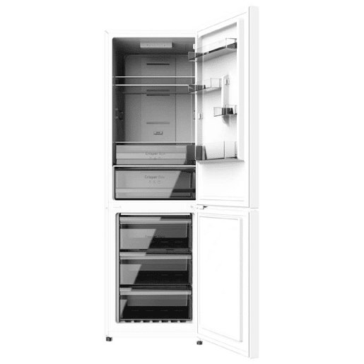Cecotec Frigorífico Combi White com capacidade de 322 l, 185 cm de altura e 60 cm de largura, classe E, com sistema Multi Air Flow, Total No Frost e 2 gaveta para produtos frescos, adaptável a todas as suas necessidades.