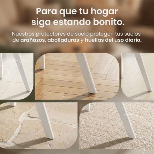 Juego de 4 sillas de comedor Linares Plástico Blancoblanco 50X49X83 cm