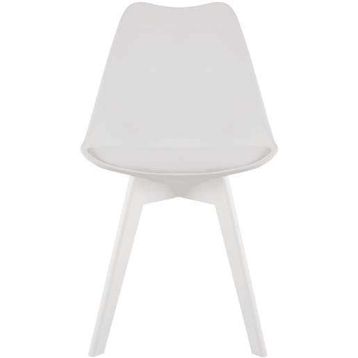 Juego de 4 sillas de comedor Linares Plástico Blancoblanco 50X49X83 cm