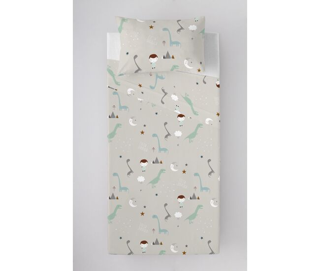 Juego de sábanas jurasic white cama 105