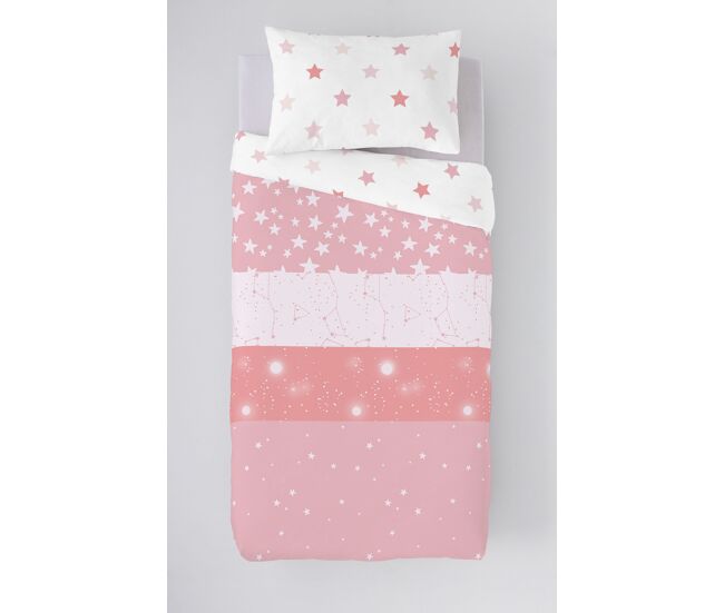 Funda nórdica reversible indigo a pink cama 90