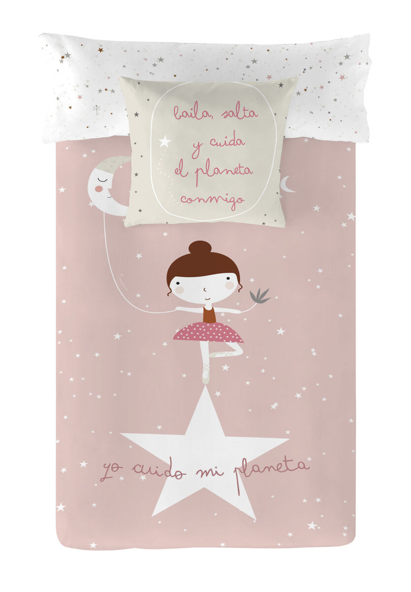 Funda nórdica reversible bailarina a cama 90