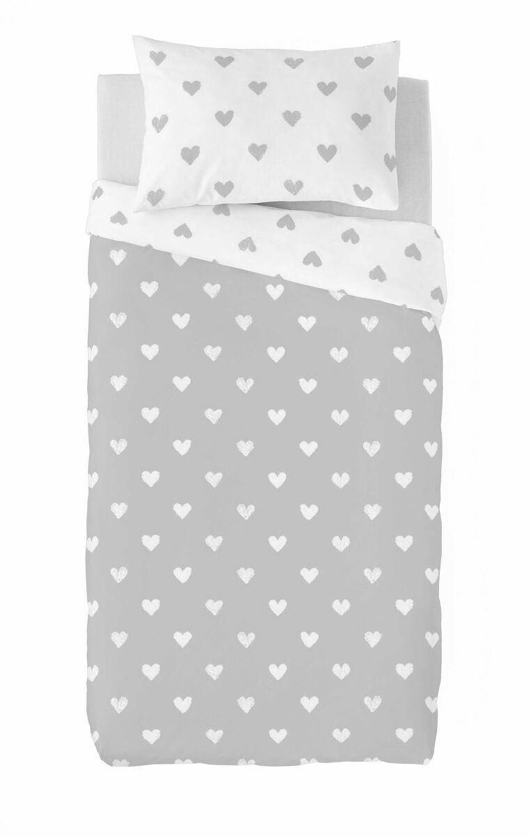 FUNDA NÓRDICA REVERSIBLE CORAZONES A